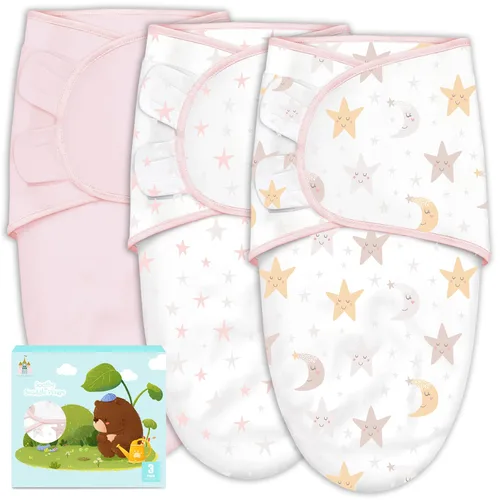 Vista 8 de Cute Castle 3 paquetes de sacos de dormir para bebé - Saco de dormir para recién nacido - Manta para envolver ergonómica para bebé para niños y Azul