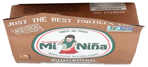 Vista 5 de Mi Nina Chips de tortilla de churros azucarados con canela, 12 onzas