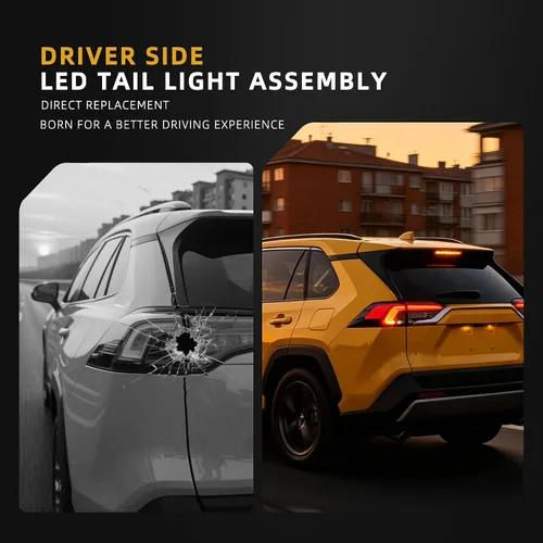 Vista 5 de Conjunto de luz trasera LED, luz de freno trasera exterior del lado del conductor izquierdo, para Toyota RAV4 2019 2020 2021, Reemplazo #