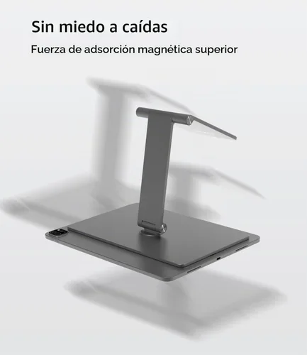 Vista 6 de KU XIU Soporte magnético plegable solo para iPad Pro 11 M4 (2024), soporte de tableta ajustable de aleación de aluminio de 360°, soporte