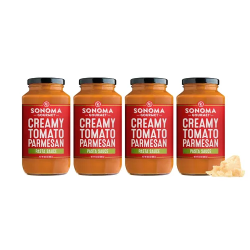 Vista 8 de Sonoma Gourmet Tomate cherry con salsa de pasta de albahaca USDA orgánico, sin OMG, sin gluten y sin azúcar añadido, hecho con ingredientes