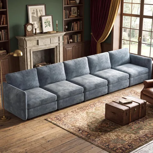 Vista 10 de Guyii Sofá Loveseat grande de 2 piezas, moderno asiento doble con cojines profundos, sofá convertible de 2 plazas para sala de estar, espacio