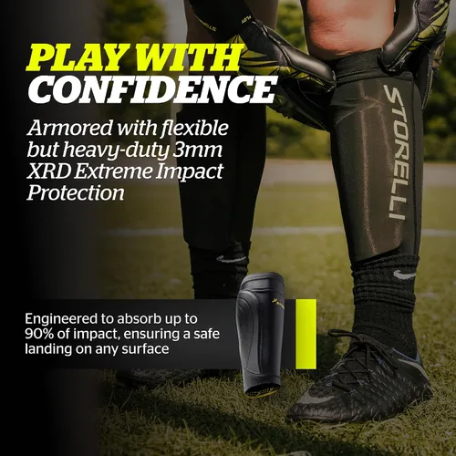 Vista 2 de Storelli BodyShield - Espinilleras de compresión para fútbol, transpirables, absorben el sudor, protección contra impactos, 1 par Blanco