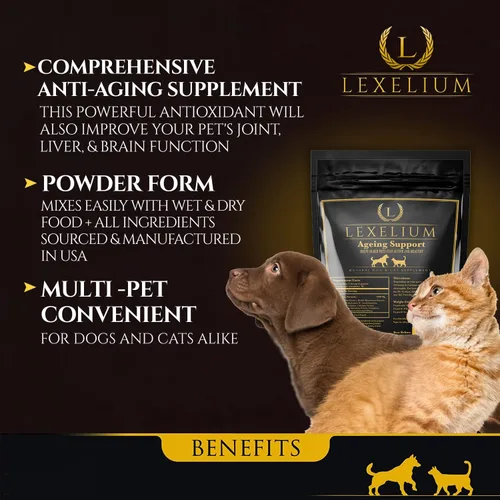 Vista 2 de Antioxidante para perros y gatos mayores, proporciona apoyo integral al hígado, hueso, cerebro e inmunidad, reduce los radicales libres, refuerzo