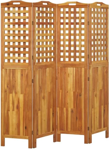 Vista 6 de vidaXL Divisor de habitación de 4 paneles, pantalla de privacidad plegable de 4 paneles, pantalla divisor plegable para oficina en casa