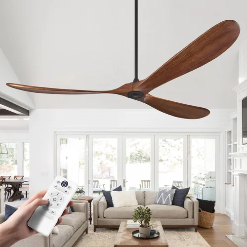 Vista 11 de Ventiladores de techo ABZ sin luces - Ventiladores de techo modernos de 52 pulgadas sin luces con control remoto, ventiladores de techo de 3 aspas
