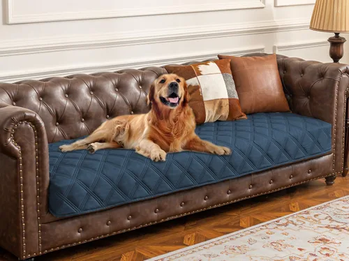 Vista 22 de Ameritex Funda impermeable para cama de perro, manta para mascotas con parte trasera antideslizante para muebles, cama, sofá