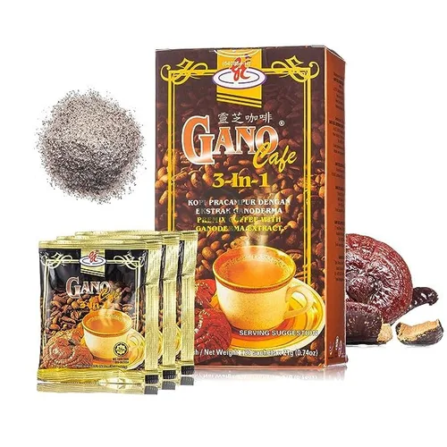 Vista 5 de Café instantáneo Ganocafe 3 en 1 (3 cajas de 60 bolsas)