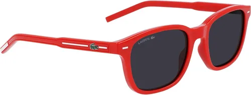 Vista 8 de Lacoste Lentes de sol rectangulares grises para hombre L3639S 615 49, Rojo