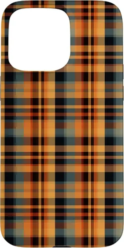 Vista 31 de Plaid Orange Brown Fall Harvest Muted Colors Print Pattern Case for iPhone 17