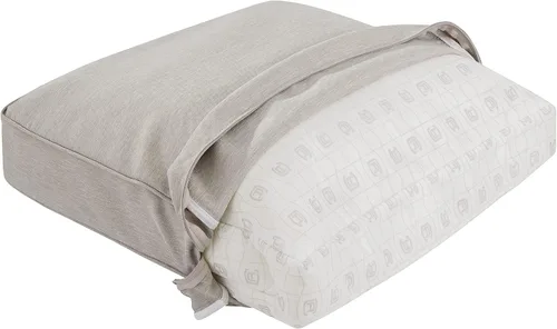Vista 5 de Classic Accessories Montlake FadeSafe FadeSafe - Cojín de respaldo para silla de patio, 19 x 20 x 4 pulgadas, color gris jaspeado