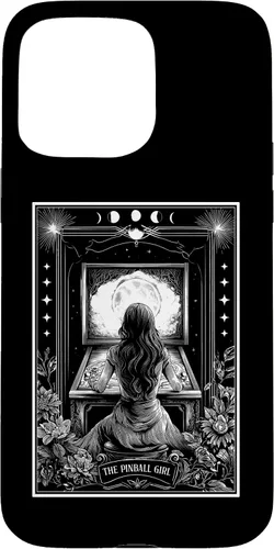 Vista 31 de The Pinball Girl Retro Arcade Game 80s Tarot Card Skeleton Case for iPhone 17