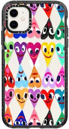 Vista 43 de Funda Impact de CASETiFY para iPhone 11 - Tiempo A Solas de Esther Kim - Negro Claro