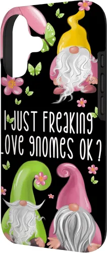 Vista 2 de Funda de gnomo floral de primavera para mujeres y niñas, lindo diseño de gnomos de verano para iPhone 17