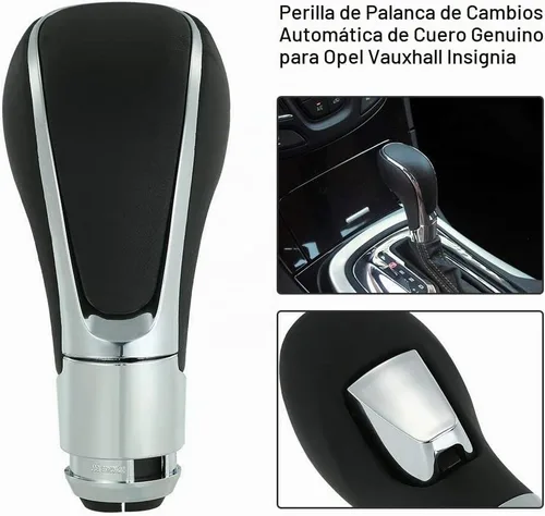 Vista 5 de Qiilu - Pomo de palanca de cambios automática, palanca de cambios para automóvil Insignia 2009-2013, color marrón
