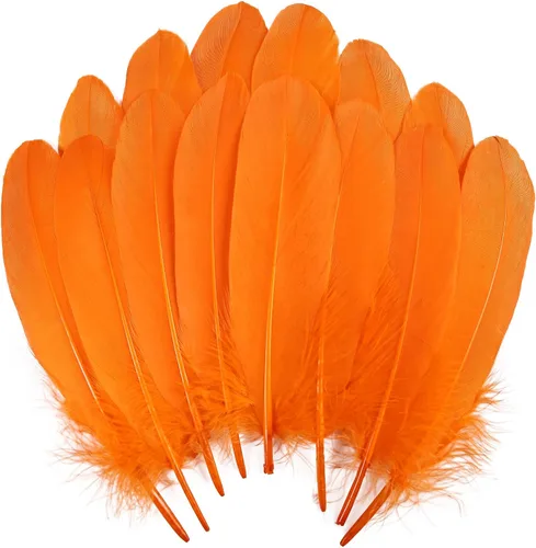 Vista 7 de THARAHT 120 plumas de ganso azul aguamarina naturales a granel de 6-8 pulgadas 5.9-7.9 in para manualidades, bricolaje, cosplay, boda, fiesta