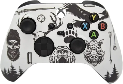 Vista 22 de Controlador inalámbrico personalizado compatible con PC, Windows 10+, Series X/S y One (Series X/S camuflaje verde)