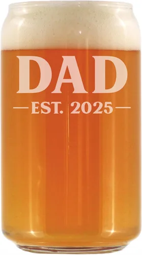 Vista 14 de Dad Est 20XX - Vaso de cerveza para padres primerizos, regalo personalizado de 16 onzas