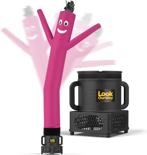 Vista 32 de LookOurWay Air Dancers - Hombre inflable de baile alocado de 7 pies de altura con soplador Sky Dancer - Hombre bailando publicitario inflable negro
