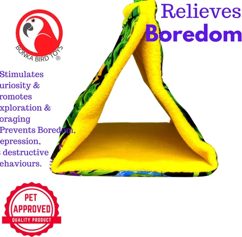 Vista 4 de 1689 Bonka Happy Hut Bonka Bird Toys Tela Suave Colorido Parrotlet Budgie Cockatiel Periquito