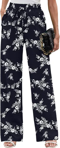 Vista 38 de Heymoments Wide Leg Pant for Women High Waist Trouser A01-negro