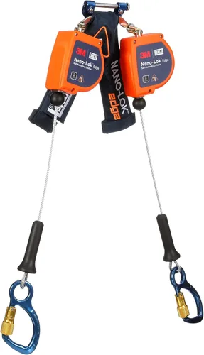 Vista 14 de 3M DBI-SALA Nano-Lok Edge Twin-Leg Personal Autorretráctil Lifeline 3500284, cable, gancho de acero para barras de refuerzo, 7 pies, Clase 2, ANSI