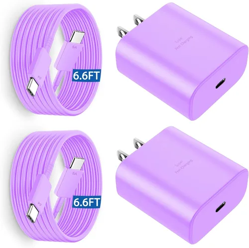 Vista 9 de Cargador USB C súper rápido de 45 W, cargador tipo C, bloque de carga rápida para teléfono Android con cable de carga tipo C de 3 pies para Samsung