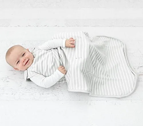 Vista 3 de Saco de dormir para bebé Woolino, todas las estaciones, lana de merino, de 2 meses a 2 años, Gris