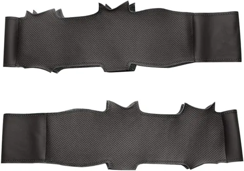 Vista 4 de Loncky - Funda negra para volante de piel auténtica para Ford Escape 2013, 2014, 2015, 2016, Ford Focus 2012, 2013, 2014, 2016, Ford C-Max 2013