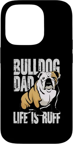 Vista 16 de iPhone 12 mini Bulldog Dad Life Is Ruff Funda propietaria de Bulldog Inglés