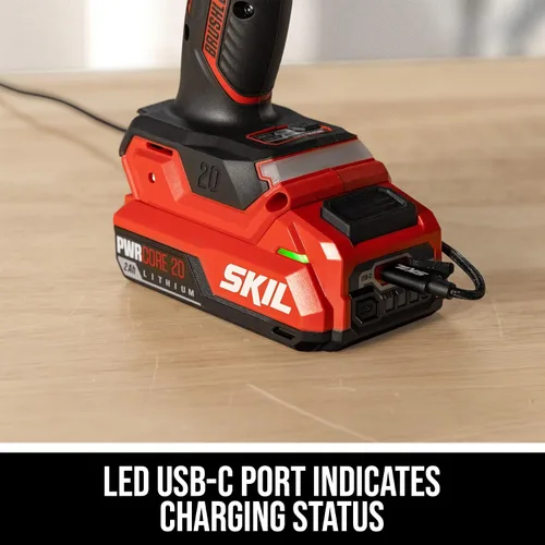 Vista 5 de Skil - Batería de 20 V, 2 Ah, USB tipo C, BY5100B-00