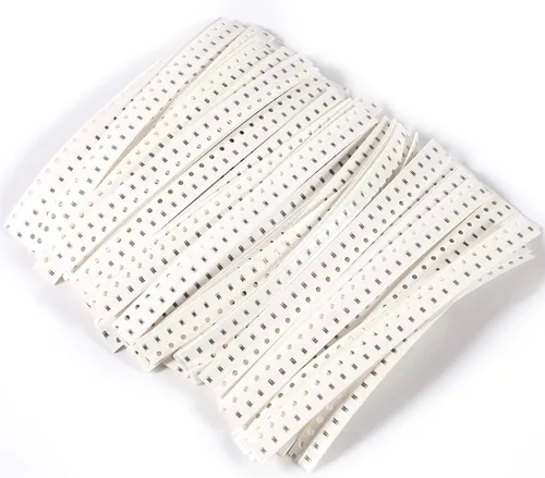 Vista 5 de 1500PCS 0603 Kit de resistencias SMD, 0 ohmios -10M ohmios 60 valores (cada valor 20 piezas) 0.1W ± 1% de tolerancia SMD chip Kit surtido