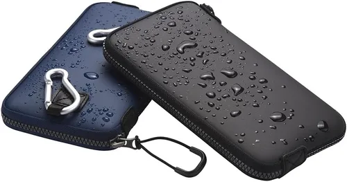 Vista 6 de OneJoy Bolsa de neopreno para teléfono, funda protectora ligera para teléfono celular con gran apertura de cremallera, bolsillo
