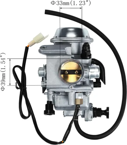 Vista 4 de Carburador compatible con Honda Rancher 300 350/Honda Fourtrax 300 350/Honda Foreman 400 450, Carb se adapta a Honda TRX300 Foreman TRX450 Fourtrax