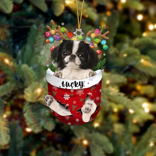 Vista 27 de Adorno de Navidad personalizado para perro Airedale Terrier en bolsillo de nieve, adorno para árbol de Navidad, idea de regalo para amantes