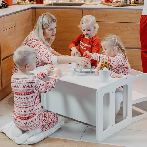 Vista 8 de Juego de mesa y silla para niños pequeños, juego de mesa Montessori para niños, juego de mesa y silla Montessori para niños pequeños