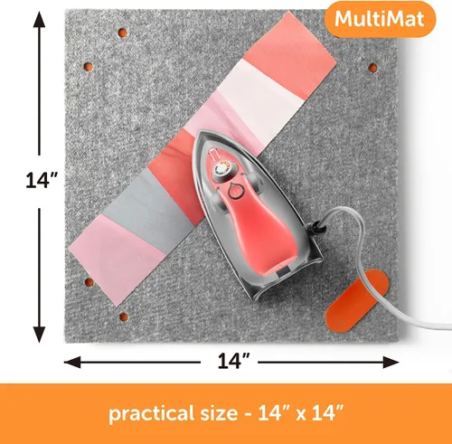Vista 8 de Oliso M3Pro Project Steam Iron with Solemate (Raspberry) + MultiMat Wool Pressing Pad 2pk