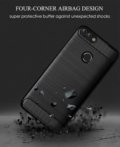 Vista 5 de Asuwish Funda compatible con Huawei P Smart 2017/Enioy 7S/Honor 9 Lite/9N/9i y protector de pantalla de vidrio templado, fundas protectoras