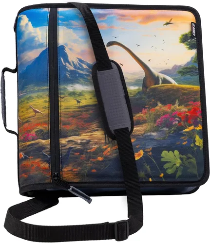 Vista 16 de Case-it Mighty Zip Tab - Carpeta escolar con cremallera Anillas en O de 3 pulgadas, capacidad de 600 hojas, carpeta de archivos expandible de 5 Un