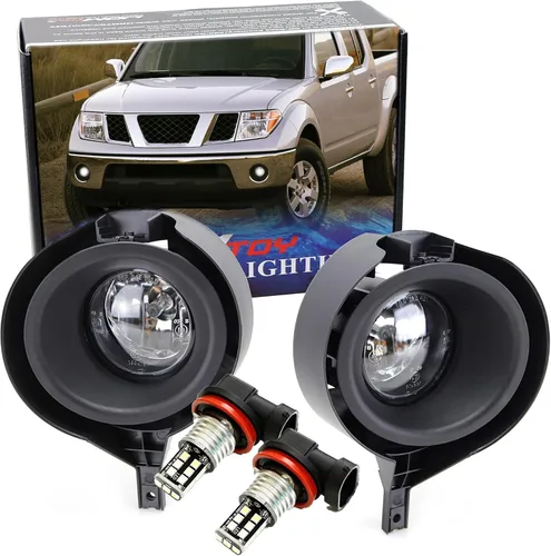 Vista 10 de iJDMTOY Kit de faros antiniebla con lente transparente izquierda/derecha con bombillas halógenas, cubiertas de bisel e interruptor de arnés