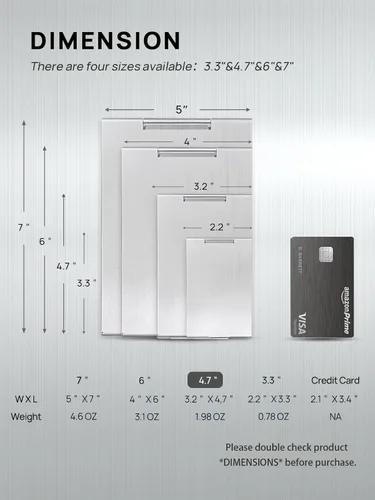 Vista 2 de Espejo plegable portátil, espejo de mesa de maquillaje ultra delgado para viajes con carcasa de aluminio, dorado, tamaño mini, 4.7 pulgadas
