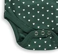 Vista 4 de Two Feet Ahead Corazones, mameluco para bebé, ropa para bebés recién nacidos, Azul