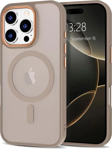 Vista 74 de Anuck - Funda magnética para iPhone 11 compatible con MagSafe, carcasa trasera mate translúcida dura, borde de TPU, delgada, resistente a impactos