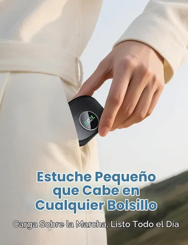 Vista 6 de Mini micrófono de solapa inalámbrico para iPhone y Android, micrófonos de clip dual con funda de carga de 30 horas, cancelación de ruido