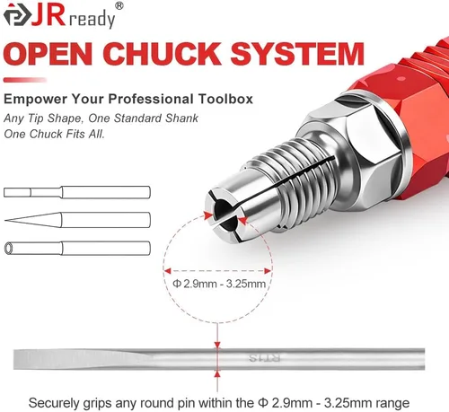 Vista 2 de JRready ST5258 Kit de herramientas extractoras de pines eléctricos con 6 puntas de repuesto para conectores AMP/Metri Pack/TE/JST/Deutsch
