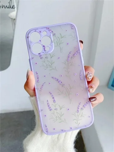 Vista 3 de Ownest Funda compatible con iPhone 12 para iPhone 12 transparente esmerilado, parte trasera de policarbonato 3D floral para niñas y mujeres, funda
