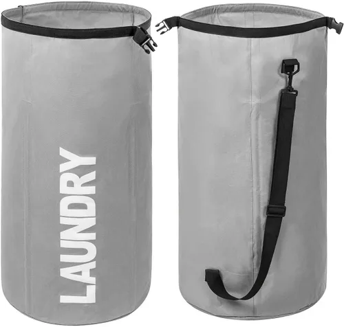 Vista 9 de WOWLIVE Mochila bolsa de lavandería para la universidad, cestas plegables Negro
