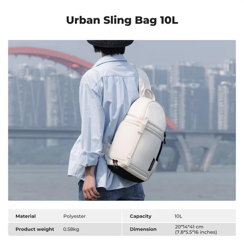 Vista 7 de K&F CONCEPT Bolsa bandolera para cámara, mochila de hombro para cámara DSLR/SLR/SLR/sin espejo, compatible con Canon/Nikon/Sony/Fuji/Gopro/DJI