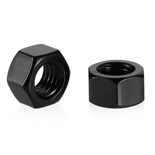Vista 7 de Mellewell Tuercas hexagonales 1/2-13, tuerca hexagonal de acero inoxidable 304, acabado de óxido negro, 25