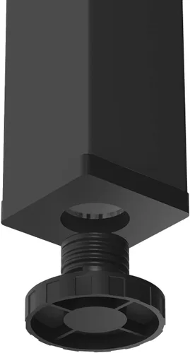 Vista 5 de sogesfurniture BHUS-AC3BB-8040 - Escritorio de oficina resistente con certificación BIFMA, teca y negro, BHUS-AC3BB-8040